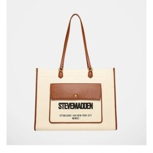 Steve Madden BENCE Cognac/Bone Tote NWT
